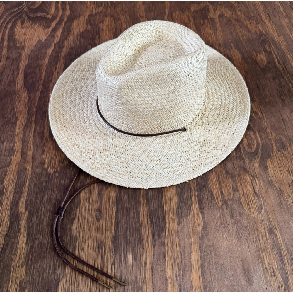 NWT Will & Bear Rider Bone Palm Straw Hat Large UPF 50+‎ Western Sun Hat